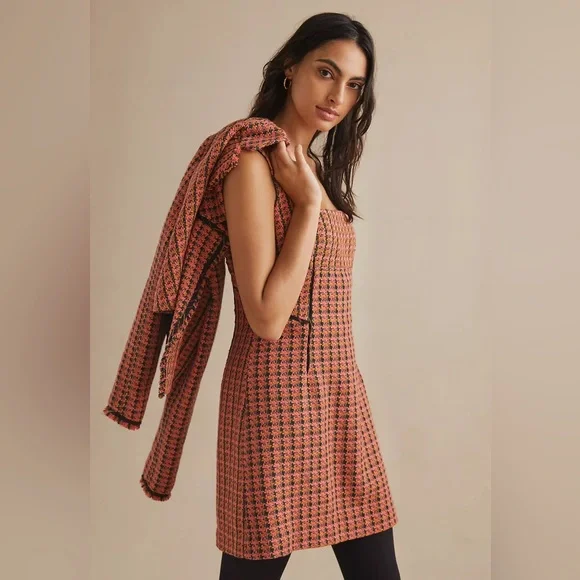 Maeve by Anthropologie Tweed Mini Dress Size 0 - Picture 1 of 6